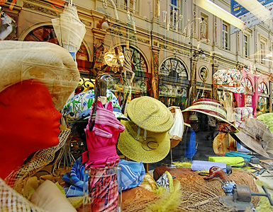 Schaufenster eines Hutmachers in Br�ssel