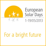 <strong>01/05/2013>19/05/2013 ></strong> "European Solar Days"- Campagne européenne d'information du solaire
